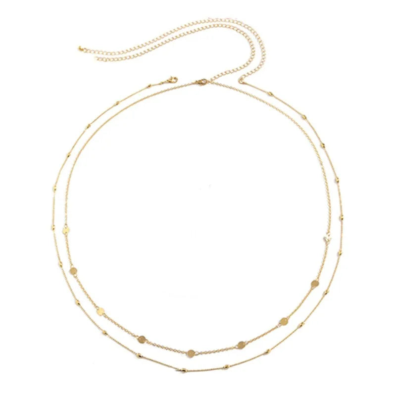 Chaînes de taille étanches pour femmes, plaquées or, en acier inoxydable, ornées de perles cubaines et de perles satellites. Bijou de corps pour ceinture abdominale.