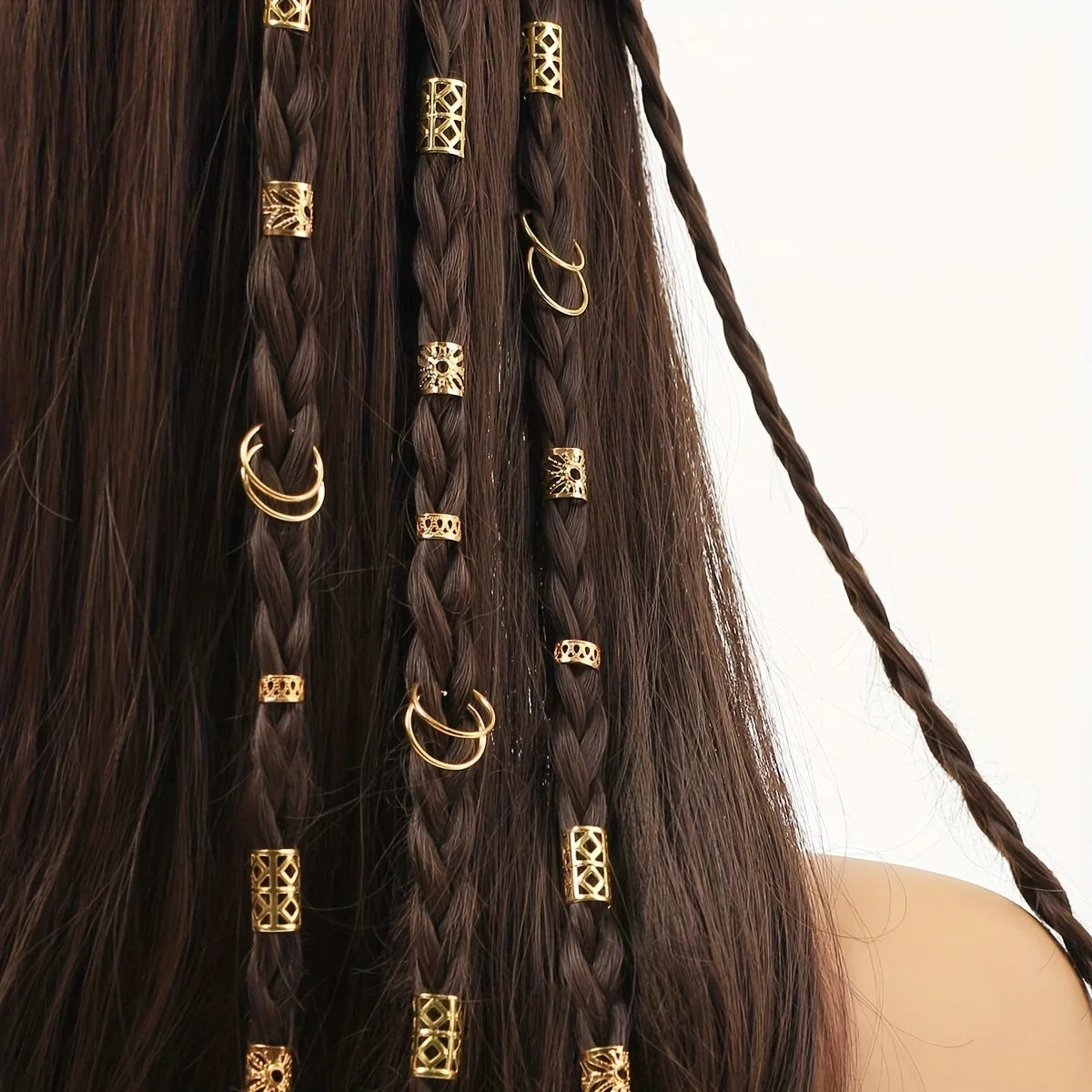 80 anneaux à cheveux ajourés, accessoires de coiffure DIY, bijoux pour tresses, dreadlocks et tresses.