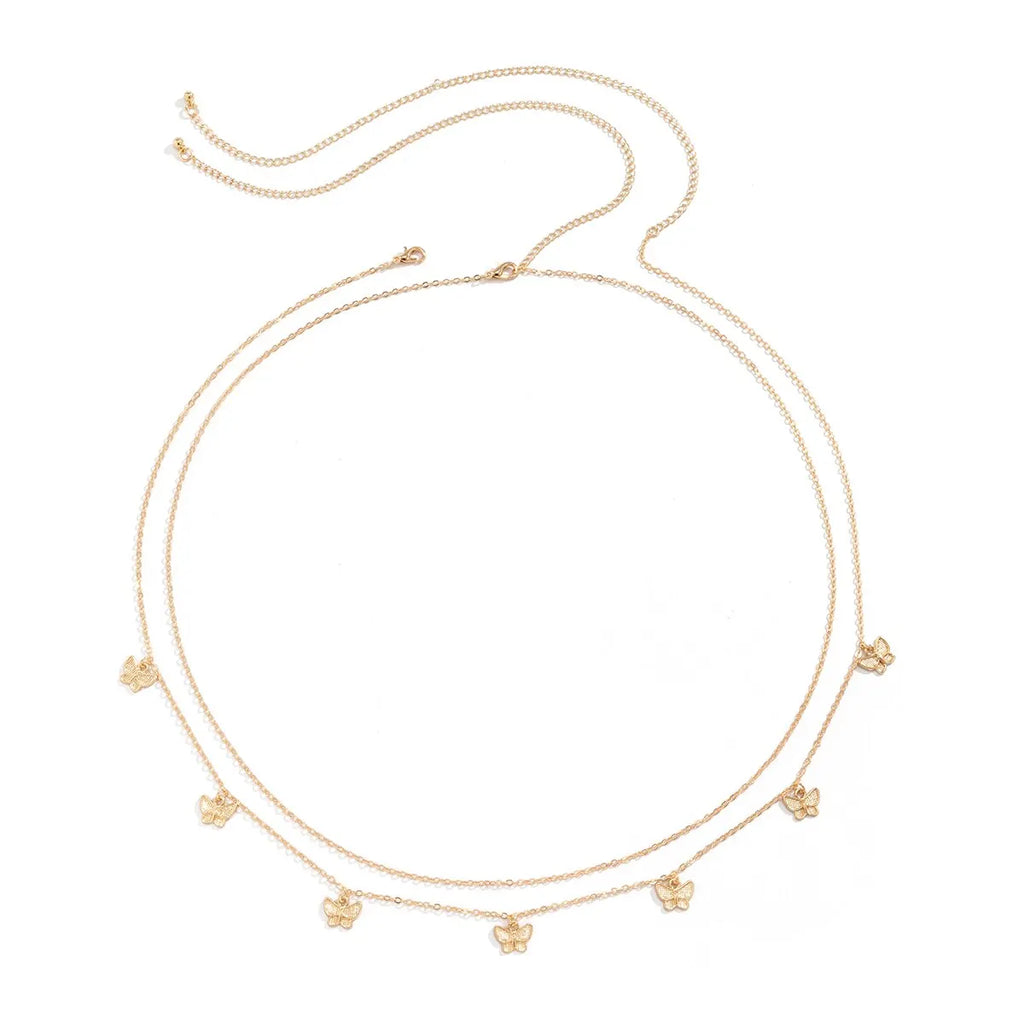 Chaîne de taille papillon rétro et mignonne pour femme.