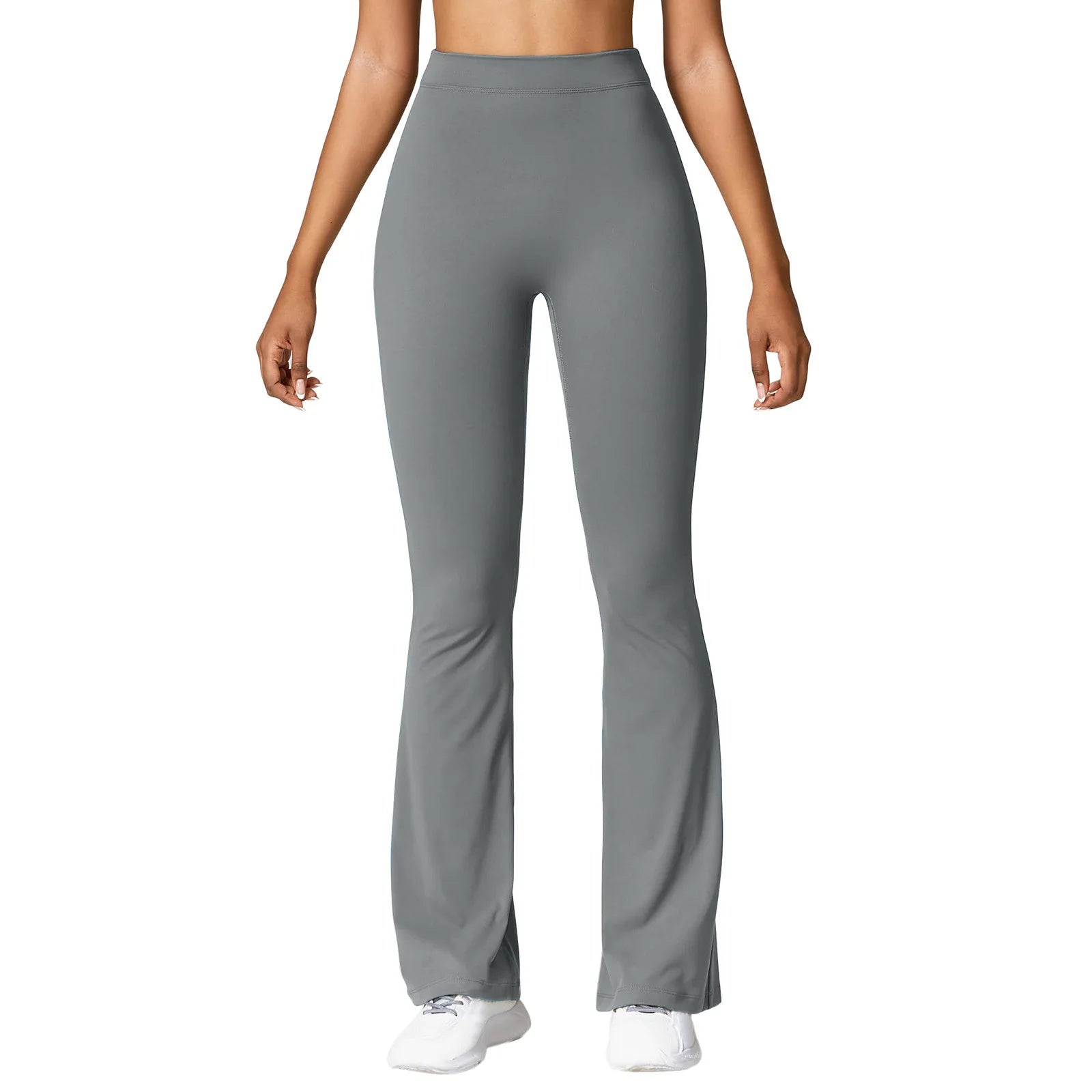 Leggings en microfibre effet seconde peau pour femme, taille haute, push-up, coupe slim, style décontracté.